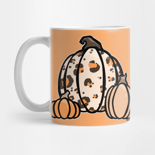 Orange Leopard Print Pumpkin by Jan Grackle